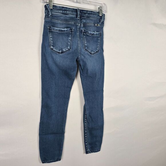 KanCan Jeans Women's 24 Blue Medium Wash Distressed Skinny Ankle - Picture 15 of 16